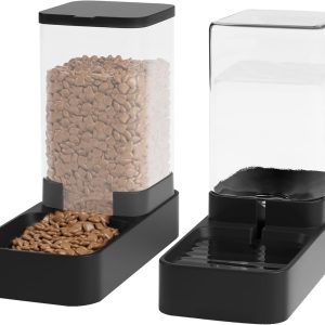 Automatic Dog Feeder and Water Dispenser in Set with Pet Food Bowl