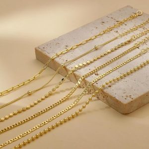 Dainty 14K Gold Bracelets for Women - Waterproof Stackable Gold Bracelet Set - Perfect for Stylish Women